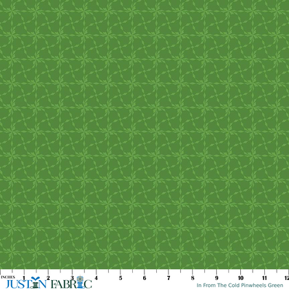 In From The Cold Pinwheels Green Yardage by Heather Peterson | Riley Blake Designs
