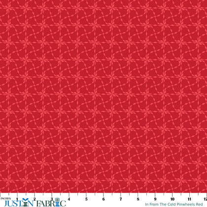 In From The Cold Pinwheels Red Yardage by Heather Peterson | Riley Blake Designs