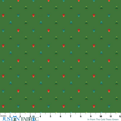 In From The Cold Trees Green Yardage by Heather Peterson | Riley Blake Designs