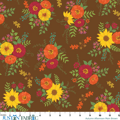 Autumn Afternoon Main Brown Yardage by Heather Peterson | Riley Blake Designs