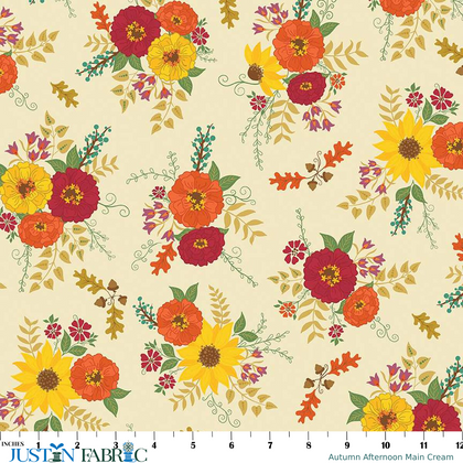 Autumn Afternoon Main Cream Yardage by Heather Peterson | Riley Blake Designs