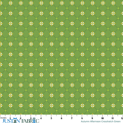 Autumn Afternoon Crosshatch Green Yardage by Heather Peterson | Riley Blake Designs