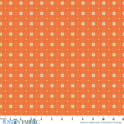 Autumn Afternoon Crosshatch Orange Yardage by Heather Peterson | Riley Blake Designs