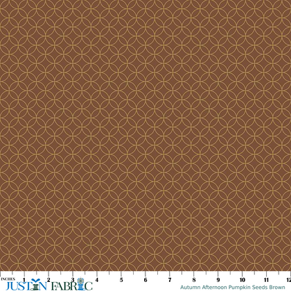 Autumn Afternoon Pumpkin Seeds Brown Yardage by Heather Peterson | Riley Blake Designs
