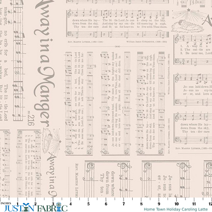 Home Town Holiday Caroling Latte Yardage by Lori Holt | Riley Blake Designs