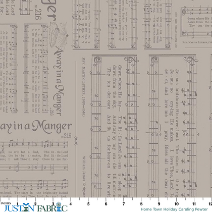 Home Town Holiday Caroling Pewter Yardage by Lori Holt | Riley Blake Designs
