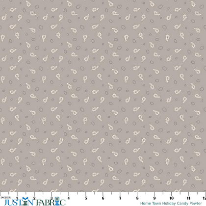 Home Town Holiday Candy Pewter Yardage by Lori Holt | Riley Blake Designs