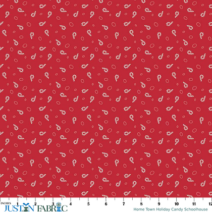 Home Town Holiday Candy Schoolhouse Yardage by Lori Holt | Riley Blake Designs