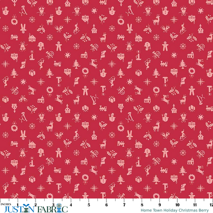Home Town Holiday Christmas Berry Yardage by Lori Holt | Riley Blake Designs