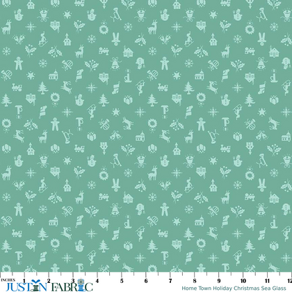 Home Town Holiday Christmas Sea Glass Yardage by Lori Holt | Riley Blake Designs