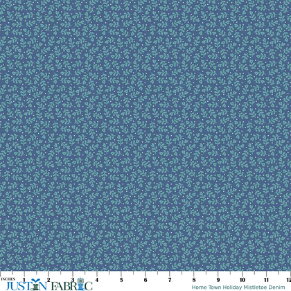 Home Town Holiday Mistletoe Denim Yardage by Lori Holt | Riley Blake Designs