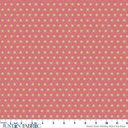Home Town Holiday Stars Tea Rose Yardage by Lori Holt | Riley Blake Designs