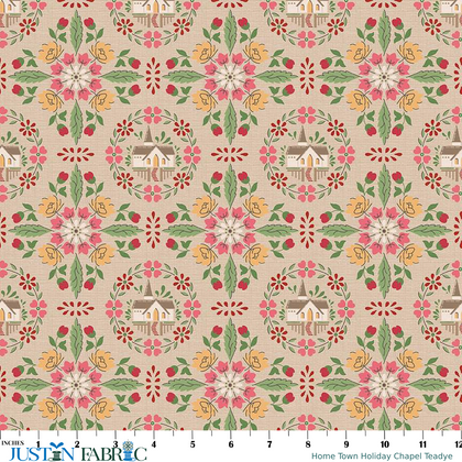 Home Town Holiday Chapel Teadye Yardage by Lori Holt | Riley Blake Designs
