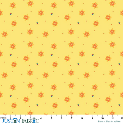 Bloom Blissful Yellow Yardage by Kristy Lea | Riley Blake Designs