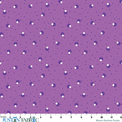 Bloom Mushies Purple Yardage by Kristy Lea | Riley Blake Designs