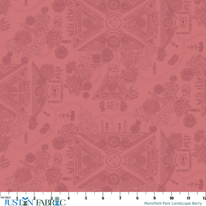 Mansfield Park Landscape Berry Yardage by Jane Austen's House | Riley Blake Designs