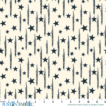 American Honor Stars & Stripes Cream Yardage by Vicki Gifford | Riley Blake Designs