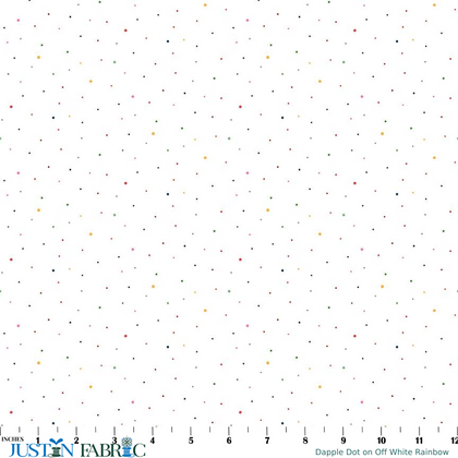 Dapple Dot on Off White Rainbow Yardage by The RBD Designers | Riley Blake Designs