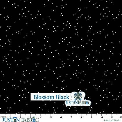 Blossom Black Cotton Yardage by Christopher Thompson | Riley Blake Designs