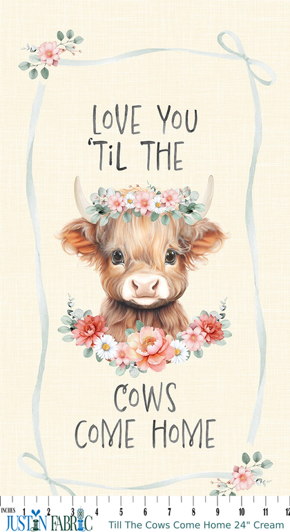 Till The Cows Come Home 24" Cream Panel | Timeless Treasures