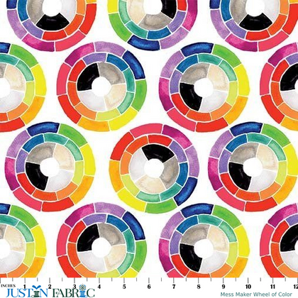 Mess Maker Wheel of Color Yardage | Michael Miller Fabrics
