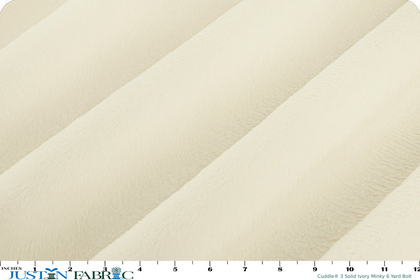 Cuddle® 3 Solid Ivory Minky 6 Yard Bolt | Shannon Fabrics