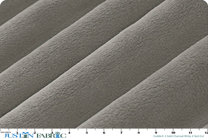 Cuddle® 3 Solid Charcoal Minky 4 Yard Cut | Shannon Fabrics