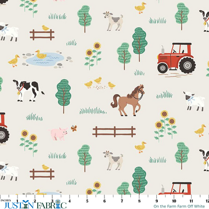 Flannel On the Farm Farm Off White by RBD Designers | Riley Blake Designs