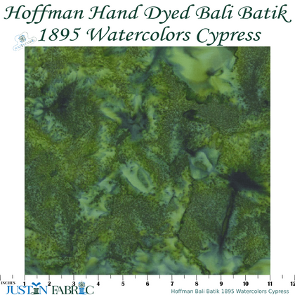 Hoffman Bali Batik 1895 Watercolors Cypress Cotton Yardage | Hoffman Fabrics