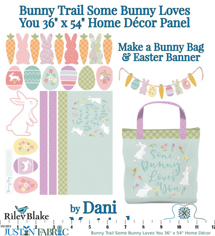 Bunny Trail Some Bunny Loves You 36" x 54" Home Décor Panel | Riley Blake Designs