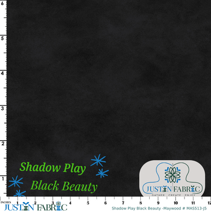 Shadow Play Black Beauty Yardage-Maywood # MAS513-J5