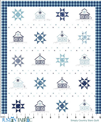 Simply Country Stars Quilt Panel by Tasha Noel | Riley Blake Designs