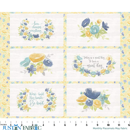 Monthly Placemats May Panel Fabric by Tara Reed | Riley Blake Designs