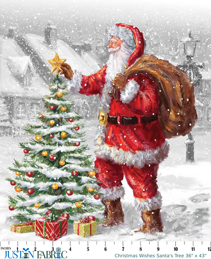 Christmas Wishes Santa's Tree Panel 36" x 43" by RBD Designers | Riley Blake Designs