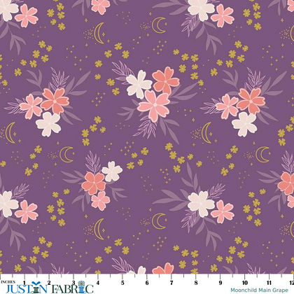 Moonchild Main Grape Yardage by Fran Gulick | Riley Blake Designs