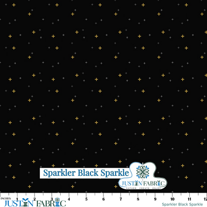 Sparkler Black Sparkle Yardage by Melissa Mortenson | Riley Blake Designs