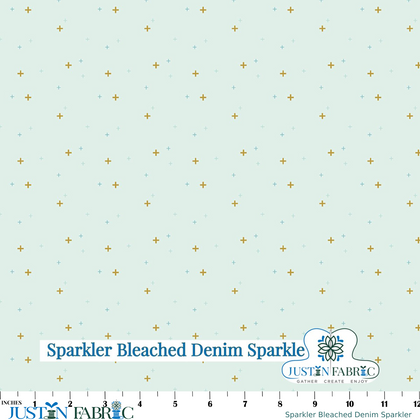 Sparkler Bleached Denim Sparkler Yardage by Melissa Mortenson | Riley Blake Designs