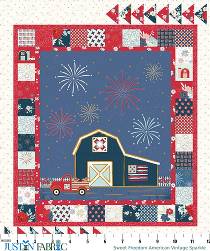 Sweet Freedom American Vintage Sparkle Panel by Beverly McCullough | Riley Blake Designs