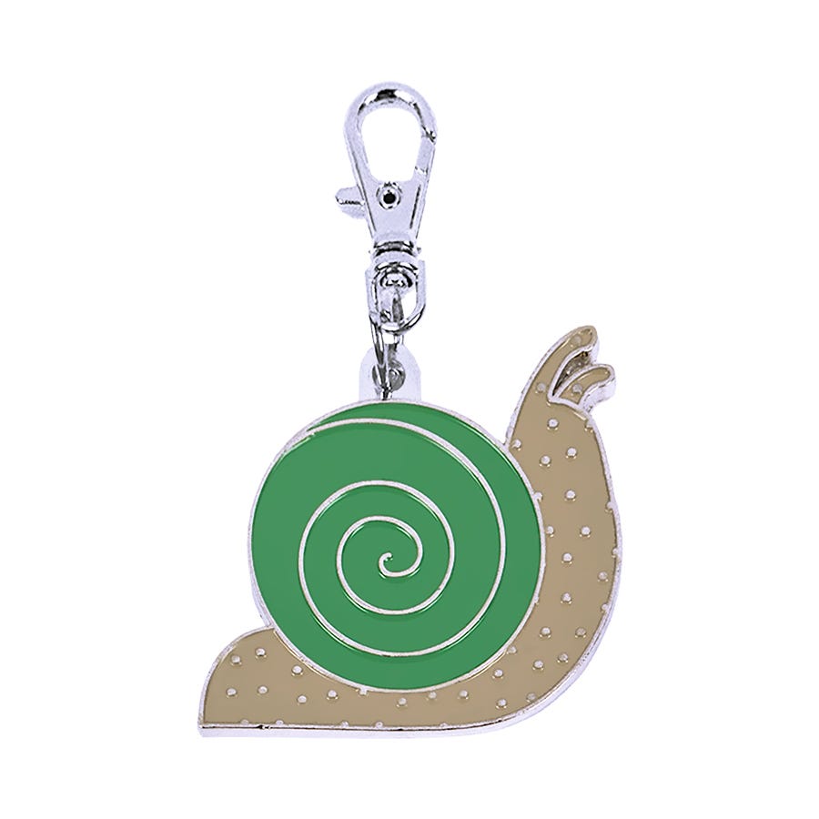 Lori Holt Calico Snail Enamel Happy Charm™ | Riley Blake Designs - snail charm outside it's package