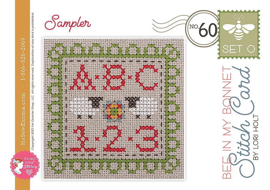 Bee in my Bonnet Stitch Cards Set O Sampler Lori Holt | It's Sew Emma ISE#4009