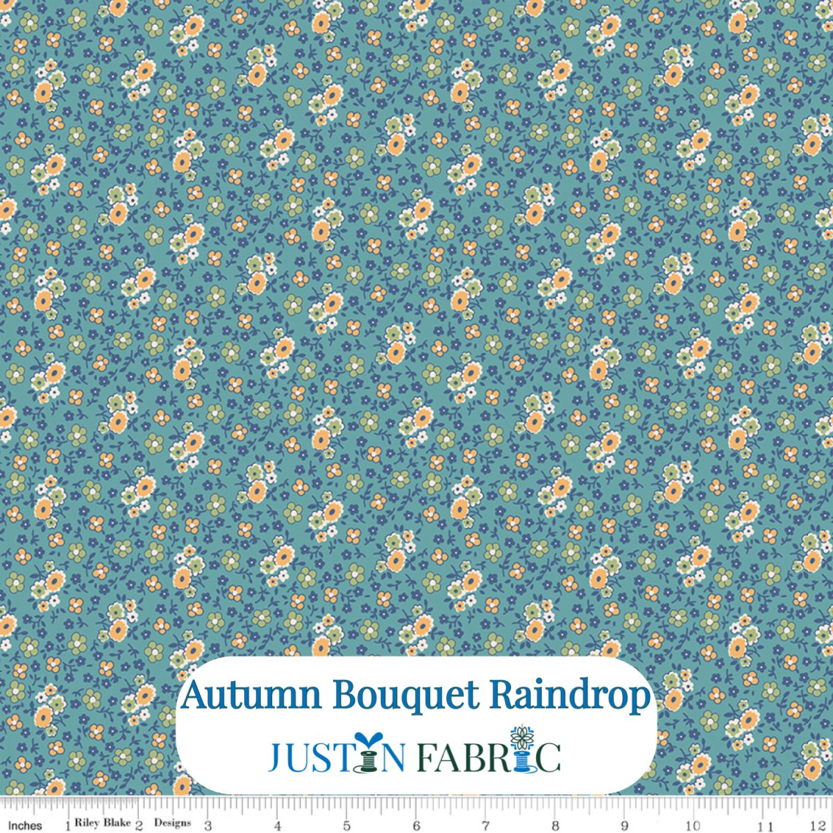 Autumn Bouquet Raindrop Cotton Yardage by Lori Holt | Riley Blake Designs -C14656-RAINDROP - Justin Fabric!