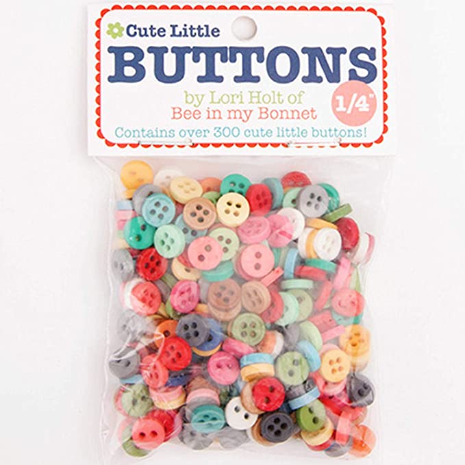 1/4" Assorted Cute Little Buttons by Lori Holt -STB-6023 - Justin Fabric!