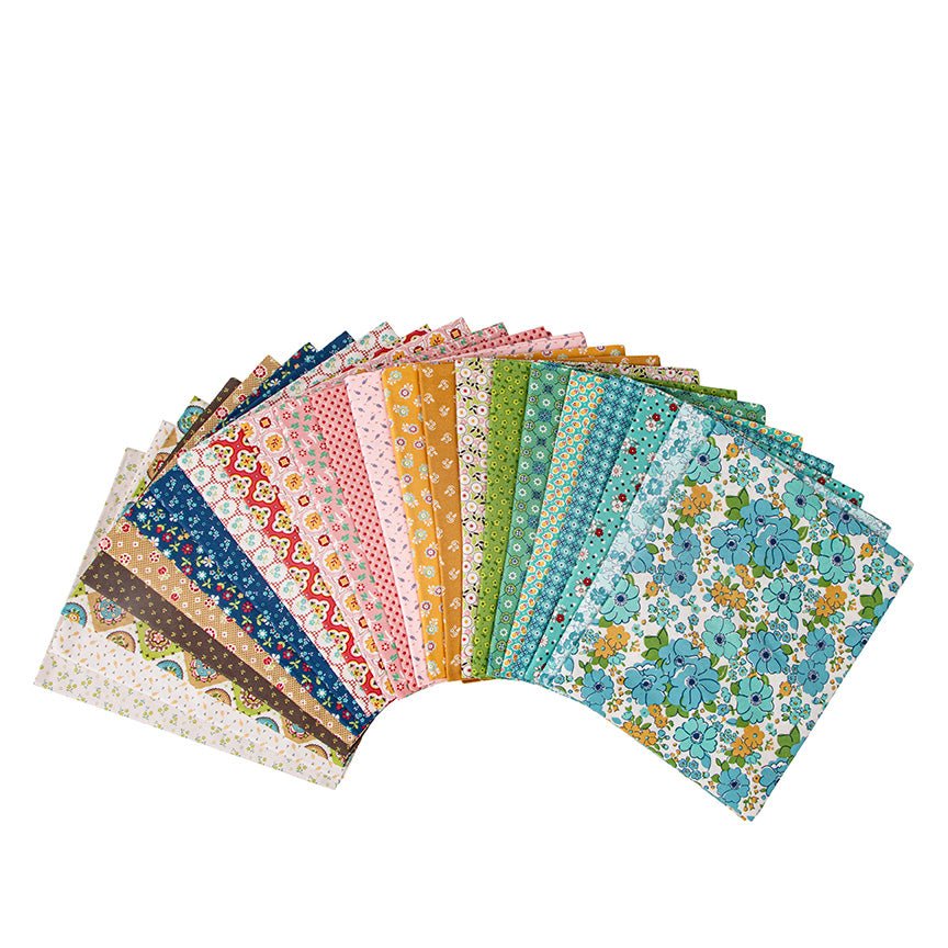 Mercantile 1 Yard Bundle Raindrop by Lori Holt 23 prints | SKU: 1YD-14380R-23 - Justin Fabric!
