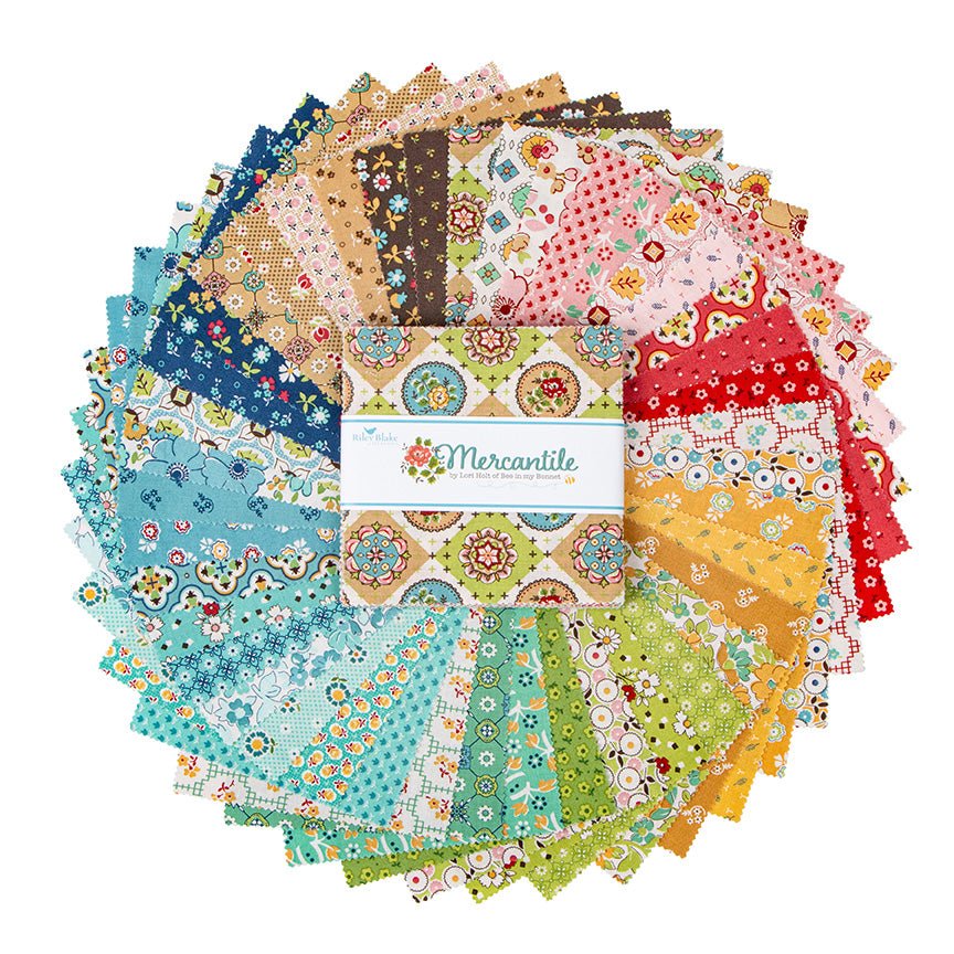 Mercantile 5" Stacker by Lori Holt | Riley Blake Designs - 42 pieces -5-14380-42 - Justin Fabric!