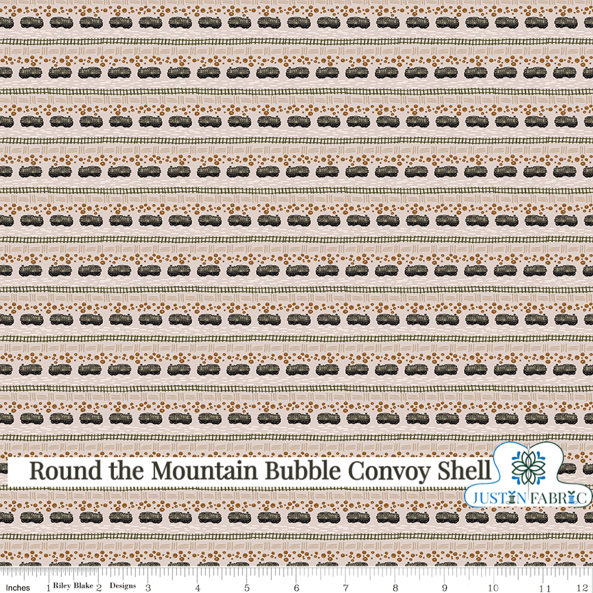 Round the Mountain Bubble Convoy Shell Yardage| SKU: C13814-SHELL -C13814-SHELL - Justin Fabric!
