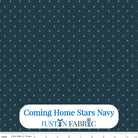 Coming Home Stars Navy Cotton Yardage by Vicki Gifford | Riley Blake Designs C14423-NAVY - Navy fabric featuring tone-on-tone stars