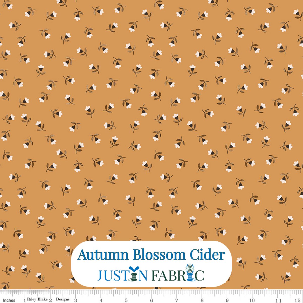 Autumn Blossom Cider Cotton Yardage by Lori Holt | Riley Blake Designs -C14654-CIDER - Justin Fabric!