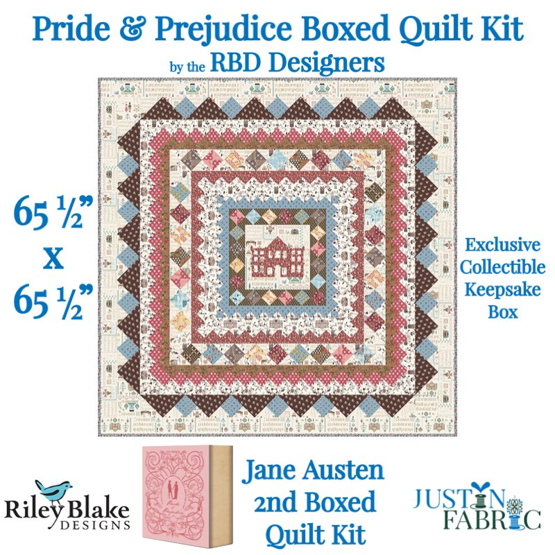 Jane Austen Pride & Prejudice Boxed Quilt Kit by RBD Designers for Riley Blake Designs