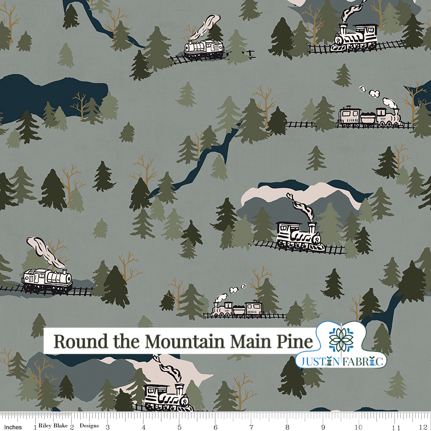 Round the Mountain Main Pine Yardage| SKU: C13810-PINE -C13810-PINE - Justin Fabric!