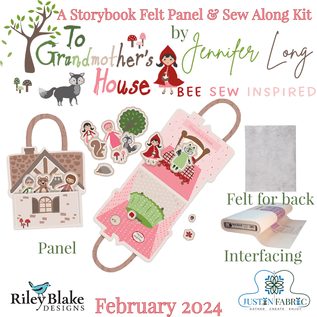 To Grandmother’s House A Storybook Felt Panel Sew Along Kit by Jennifer Long | Riley Blake Designs Pre-order (February 2024) -SA-STORYBOOK-PANEL - Justin Fabric!